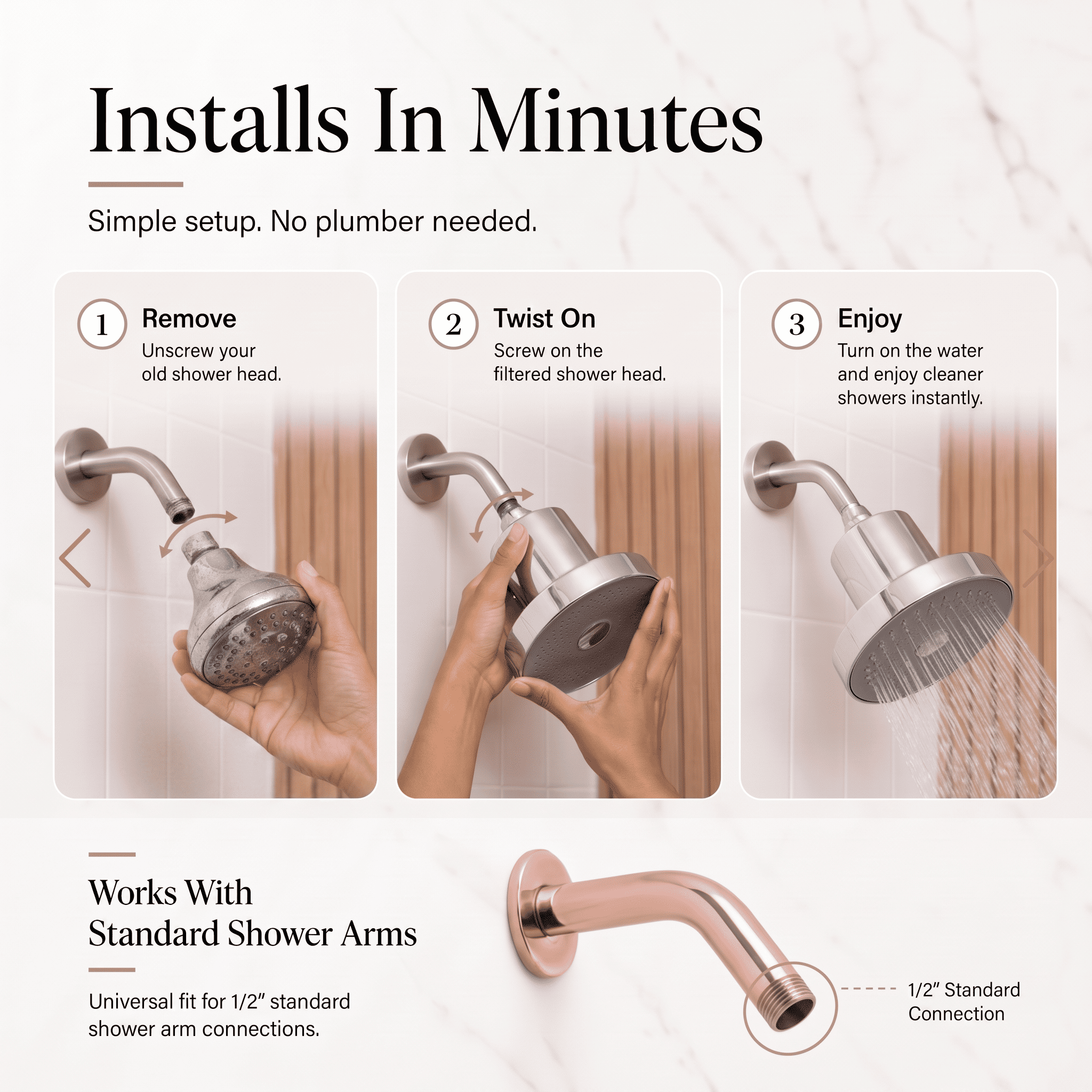 Roselyn™ Skin Barrier Shower Filter