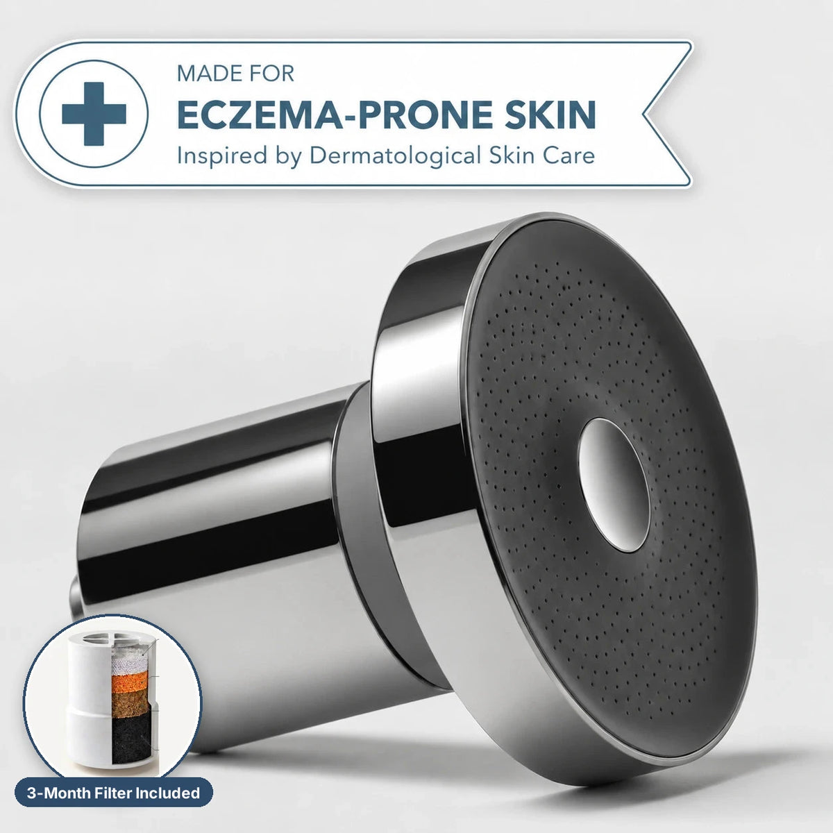 Roselyn Skin Barrier Shower Filter, 3-month filter included